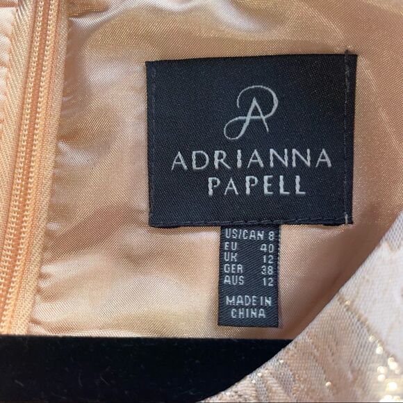 🚨 3 for $25 - ADRIANNA Papell Jacquard Halter Neck Dress - Picture 8 of 11